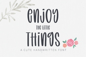 Inspire Creativity with the 'enjoy the Little Things' Font