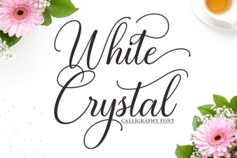 White Crystal Script Font for Elegant Design Projects